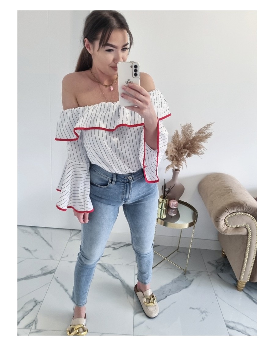 Bluzka hiszpanka w paski L