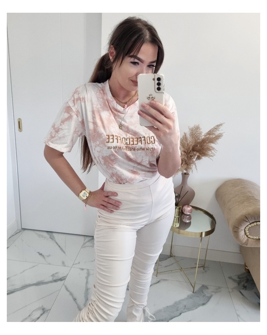 Bluzka biało-różowa...